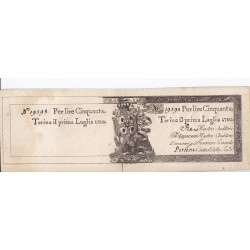 REGIE FINANZE 50 LIRE PER LA SARDEGNA 1780 